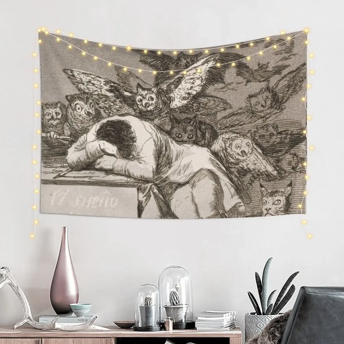 Спятие причины производит монстры - гобелен Francisco Goya на стене японский декор