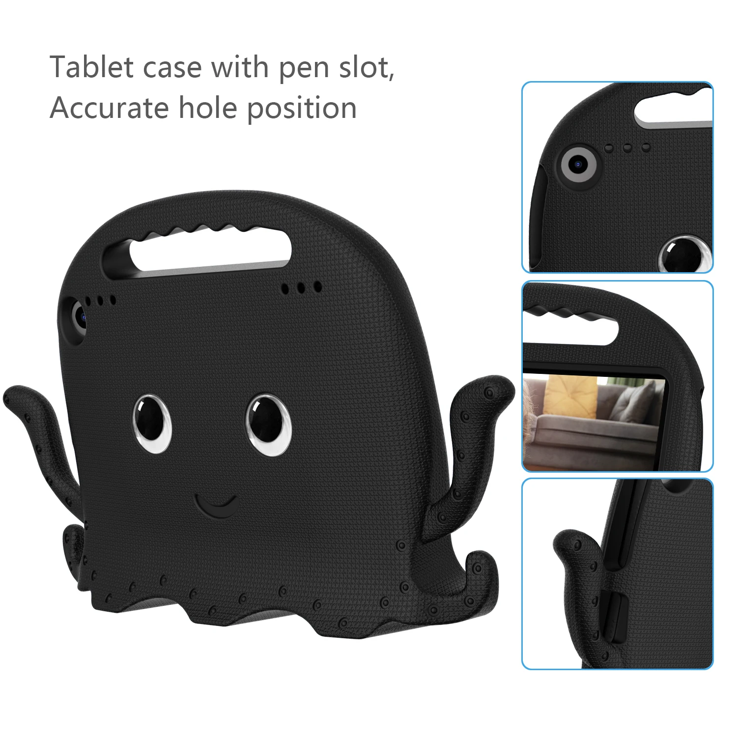 

Case for Samsung Galaxy Tab S6 Lite P610 SM- P610 P615 SM-P615 10.4" 2020 hand-held Shock Proof EVA stand kids cover case +pen