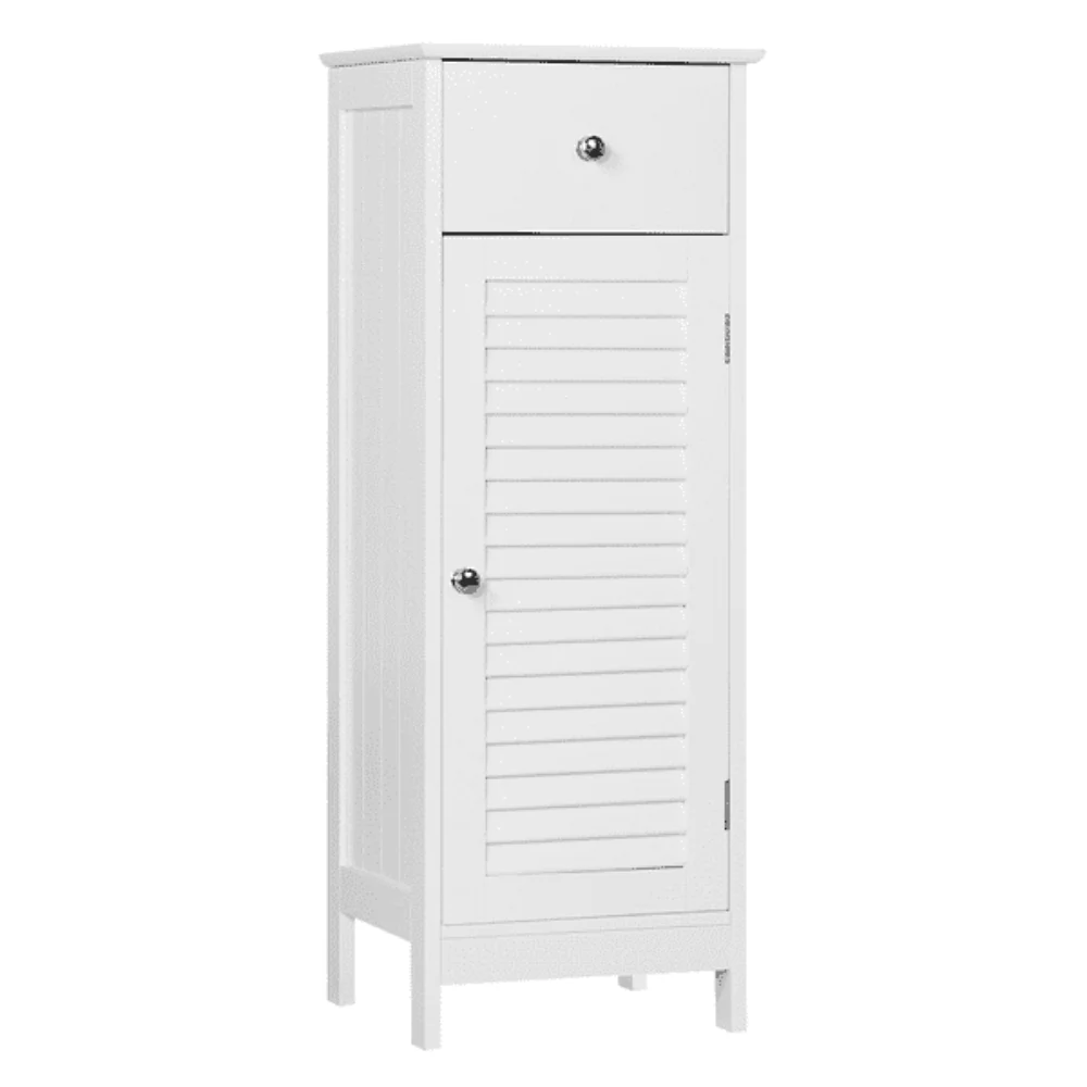 

Narrow with Drawer and Cupboard Cabinet Organizer, White