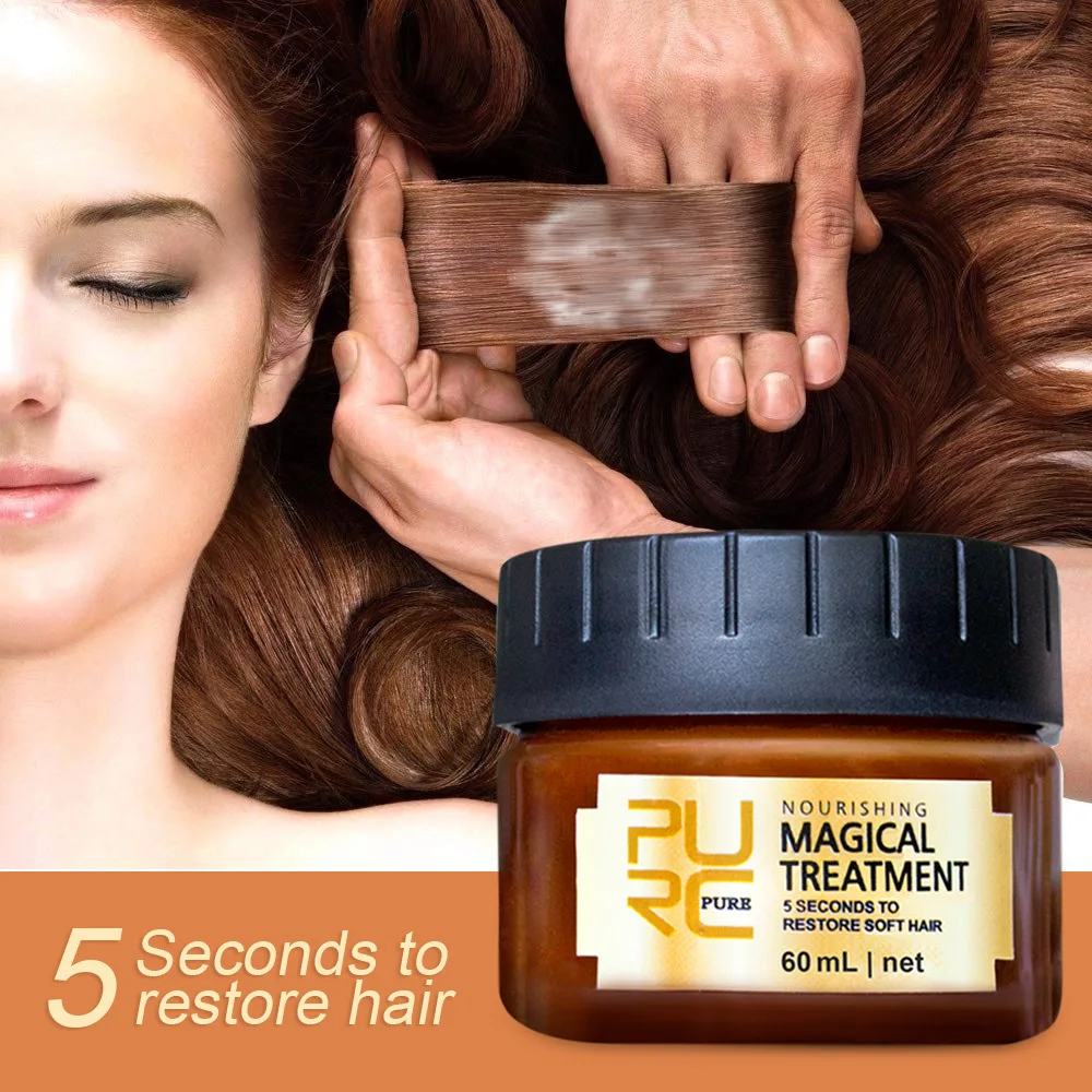 Purc Magical Treatment Hair Mask Nutrition Infusing Masque for 5 Seconds Repair Hair Damage Restore Soft Hair Care Repair Growth