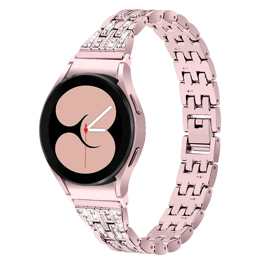 

Fashion Ladies Diamond Watch Band For samsung galaxy watch 4/calssic iWatch series 3 4 5 6 Stainless steel strap with diamond