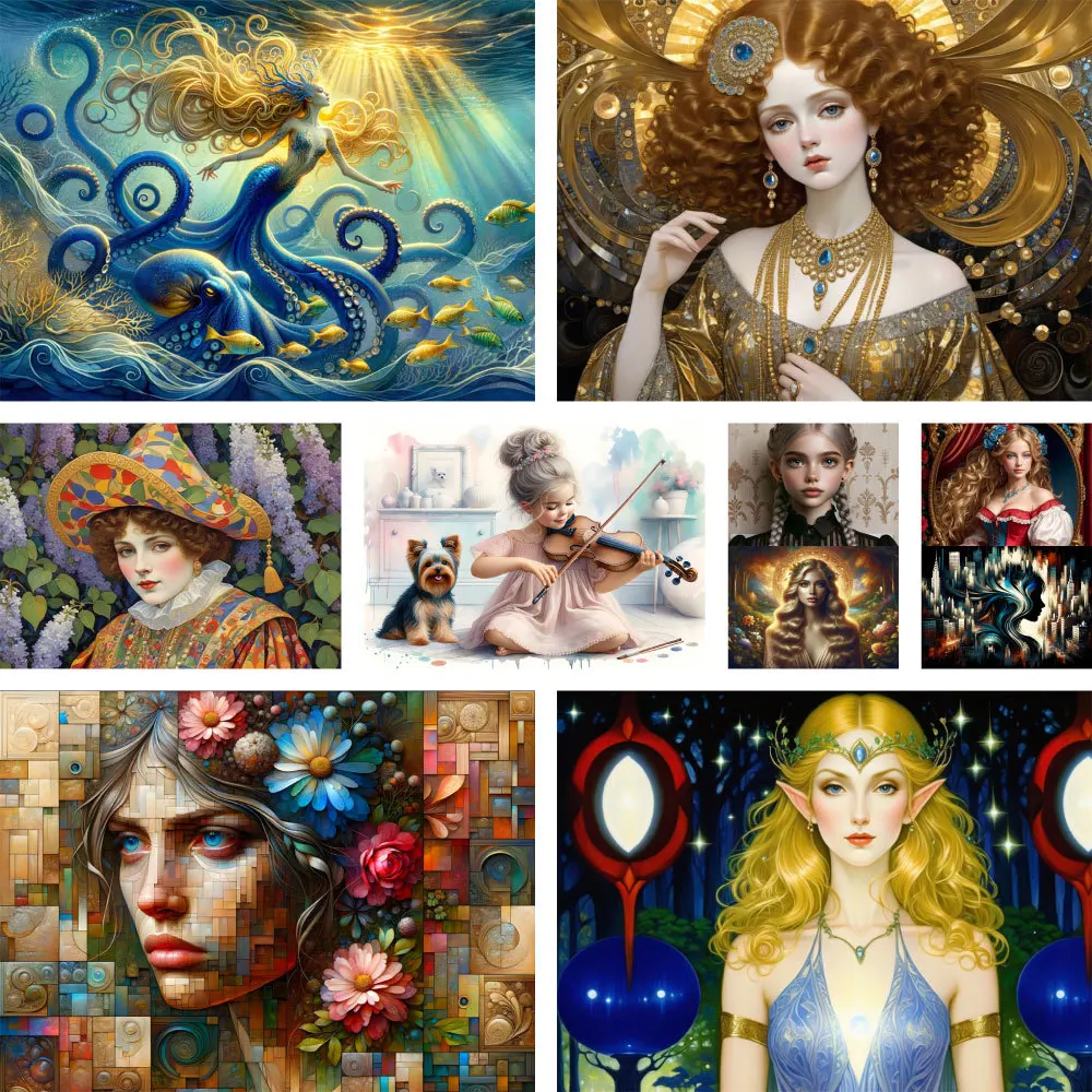 Набор для рисования по номерам на холсте Девушка 40 х50