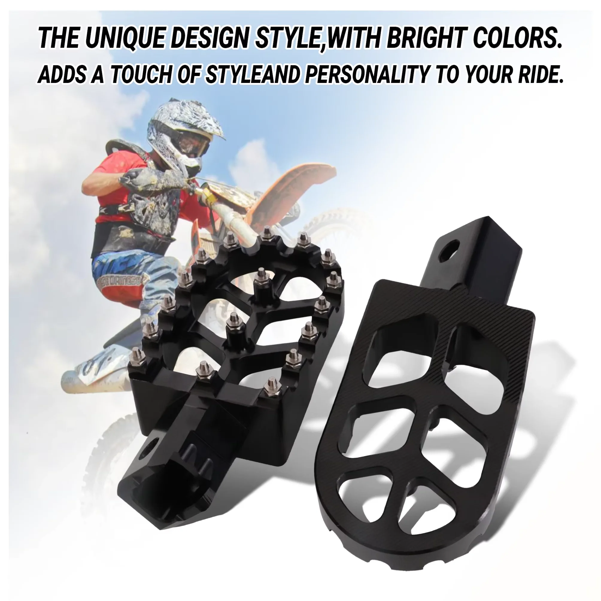 Фото Мотоциклетные подножки CNC универсальные для HONDA CRF XR 50 70 110 M2R SDG DHZ SSR KAYO Pit Bike, цветные подножки для модификации мотоцикла. №2