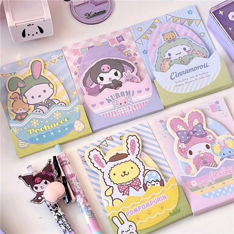 

Sanrioed Cartoon Kuromi Mymelody Kawaii Hand Ledger Post-It Note Girl Heart Cinnamoroll Student Message Hand Ledger Holiday Gift