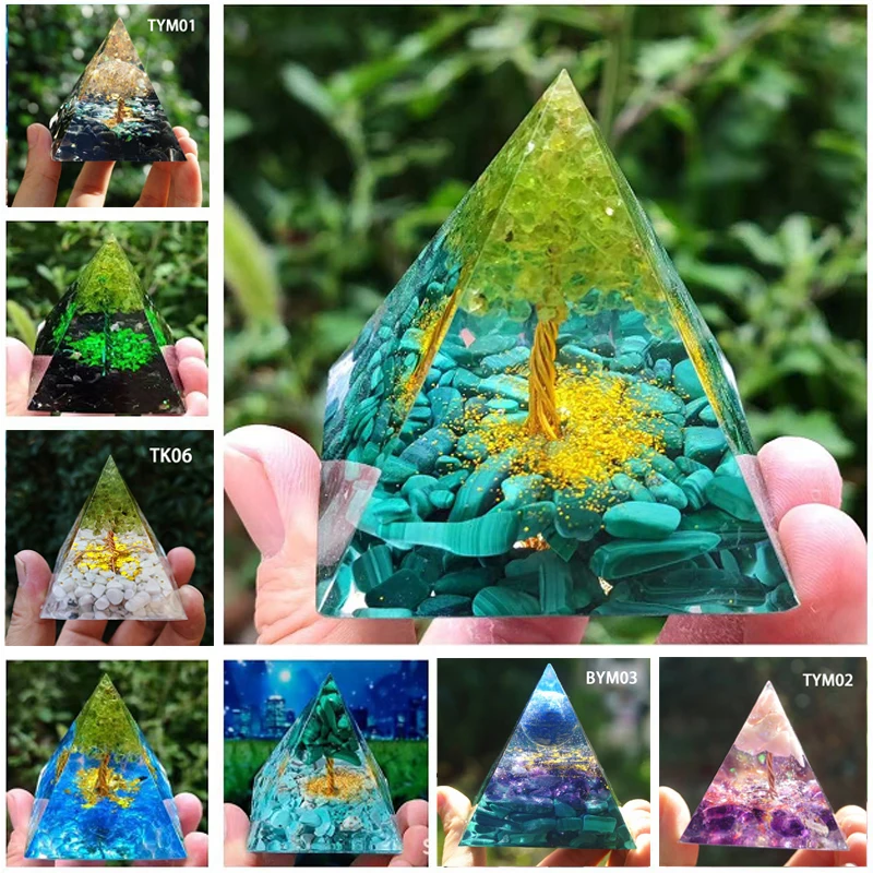 

Генератор энергии, ОРГОН, пирамида, аметист, перидот, оргонит, пирамида, декор помещения