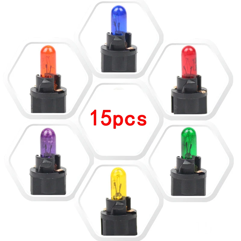 15 шт. автомобильные тормозные лампы T5 12 В