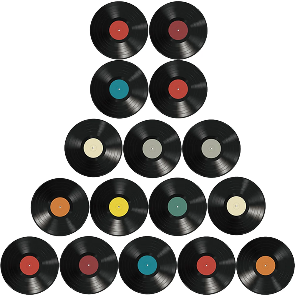 

16 Pcs Records Wall Aesthetic Music Decor Vinyl Records Wall Decoration Music Room Vinyl Record Wall Sticker Decor