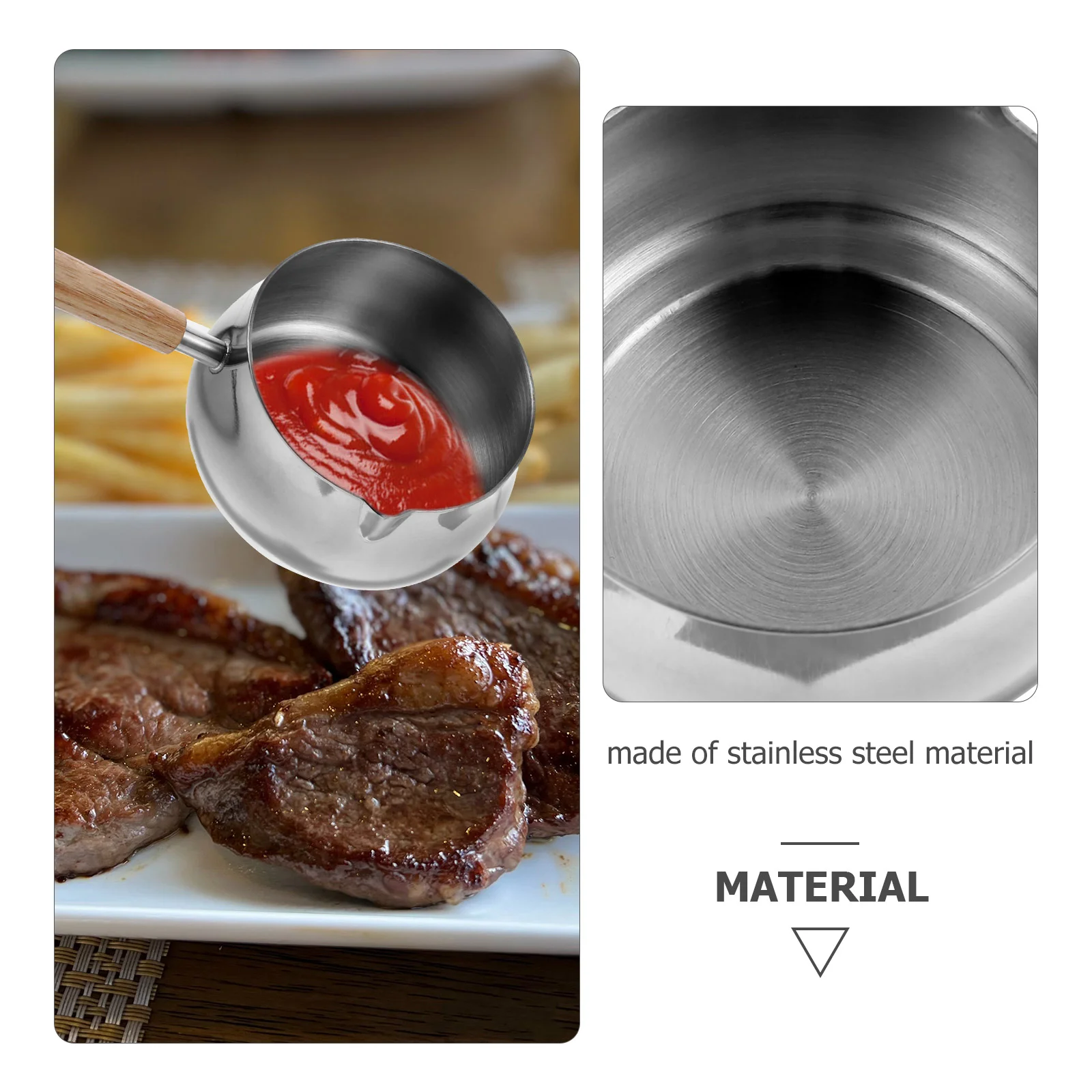 Контейнер из нержавеющей стали чашка для соуса кружка эспрессо ложка контроля