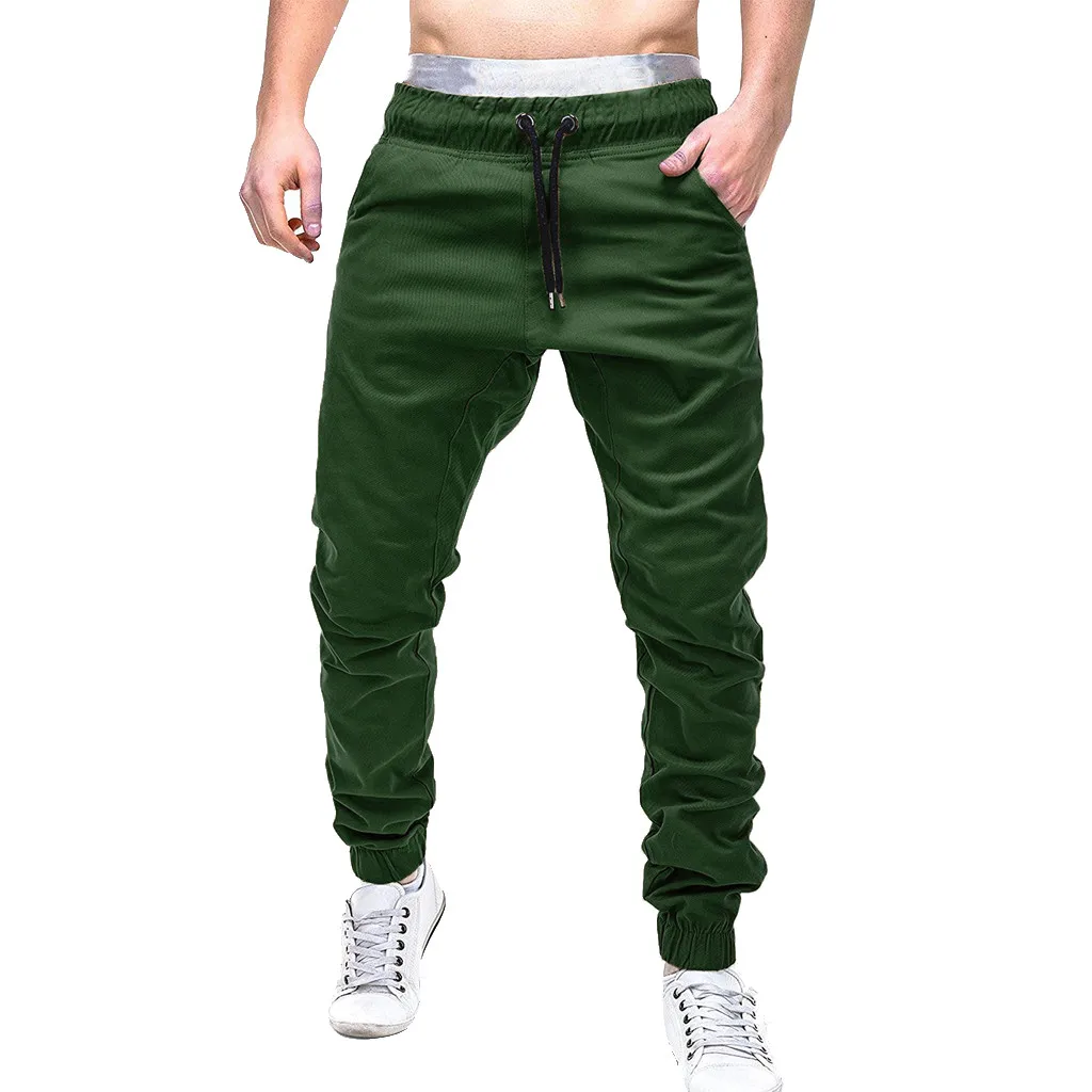 

2022 New t-shirts wolfs Men Sweatpants Casual Elastic Joggings Sport Solid Baggy Pockets Trousers