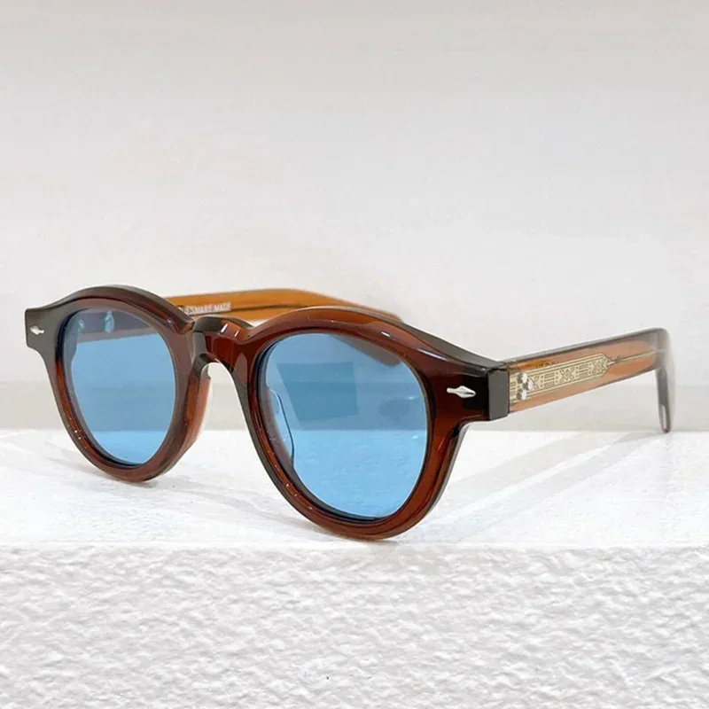 JMM Balzac новые круглые ацетатные солнцезащитные очки для мужчин и женщин высокое