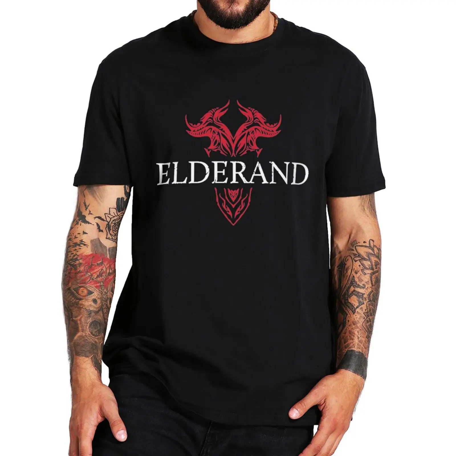 

Elderand T Shirt Adventure Video Games Lovers Gift Short Sleeve 100% Cotton Unisex Casual Soft Men Women T-shirt EU Size