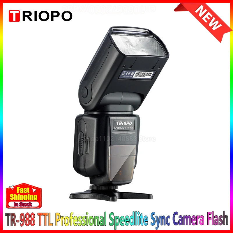 

TRIOPO TR-988 TTL Flash Light Professional Speedlite Sync Camera Flash for Canon Nikon d5300 d200 d3400 d3100 DSLR Cameras