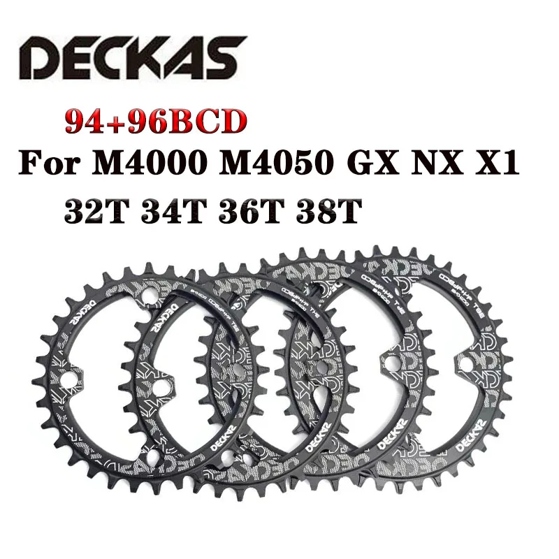 

DECKAS 94+96BCD bicycle chainwheel 32T-38T Round mountain bike Chainring Crown Plate Parts for M4000 M4050 GX NX X1 bike crank