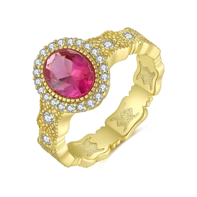 

2021 new high quality hot selling fashion S925 gold ring suitable for couple gifts