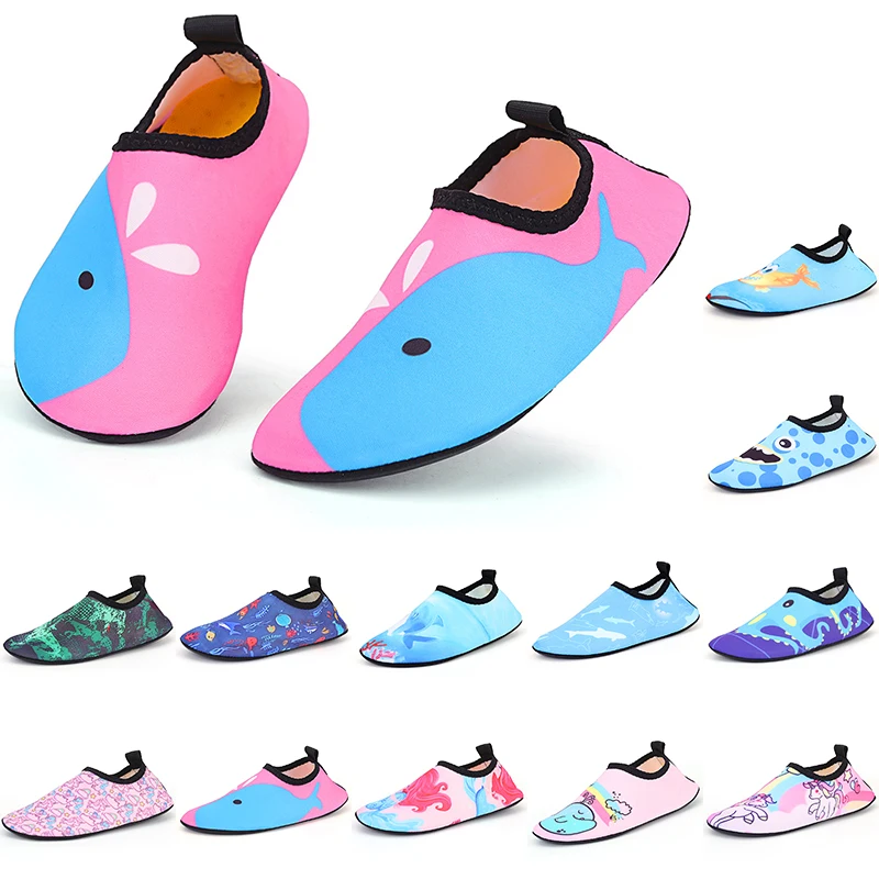 

Boys Soft Sole Indoor Floor Shoes Girls Dance Shoes Children Outdoor Beach Game Barefoot Wading Shoes Swimming Shoes 20-37#