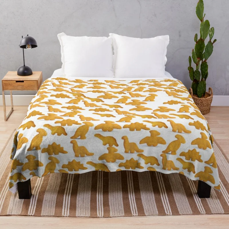 

Dinosaur Chicken Nuggets Throw Blanket Sofa Throw Blanket Blanket Lace