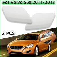 pair headlight washer spray nozzle cover cap for volvo s60 2011 2012 2013 39802699 39802681 front bumper headlamp washer jet lid