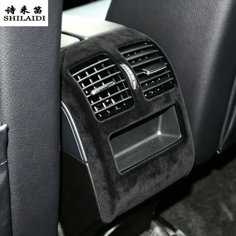 Фото Накладка из замшевой кожи для Mercedes-Benz GLK X204 2008-2015 на задний воздуховод, подлокотник и отсек для стаканов, защита от ударов и царапин №2