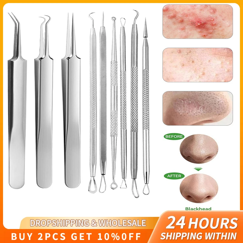 

Face Acne Blackhead Removal Needles Ultra-fine Acne Cell Clamps Black Dot Cleaner Stainless Acne Removing Blackhead Tool Forceps