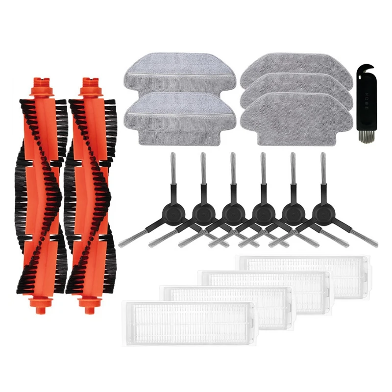 

1 Set Main Side Brush Hepa Filter Mop For Xiaomi Mijia Robot Vacuum STYJ02YM/3C/B106CN/Mop P Accessories Black