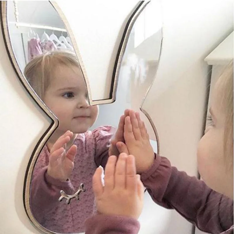 INS Nordic Children's Mirror Creative Home Rabbit Crown Swan Kids Room Decoration Crafts Baby Photo Props Decor Accessories