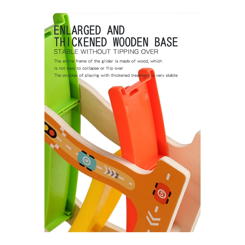 Деревянные гоночные горки-автомобили трековая парковка игрушки скользящая