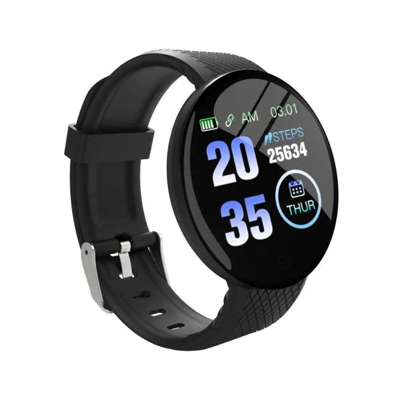 

D18S Smart Watch Men Fitness Tracker Round Blood Pressure Heart Rate Monitor SmartWatch Android IOS Women Fashion Electron Clock