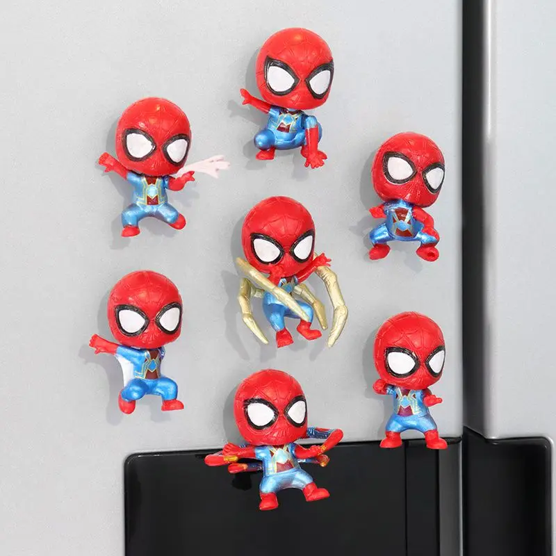Магнитные наклейки на холодильник в виде Человека-паука 3D Мультяшные аниме доски
