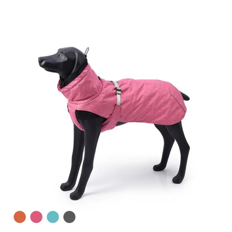 

New Style Dog Winter Jacket with Waterproof Warm Polyester Filling Fabric-（pink，size S）[US Stock]