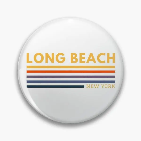 

Long Beach New York Customizable Soft Button Pin Decor Collar Badge Jewelry Hat Cartoon Lapel Pin Funny Gift Cute Brooch Women