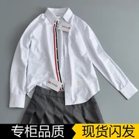 tb white shirt womens oxford spinning outer wear mid length shirt pure cotton bf wind spring and autumn long sleeved loose