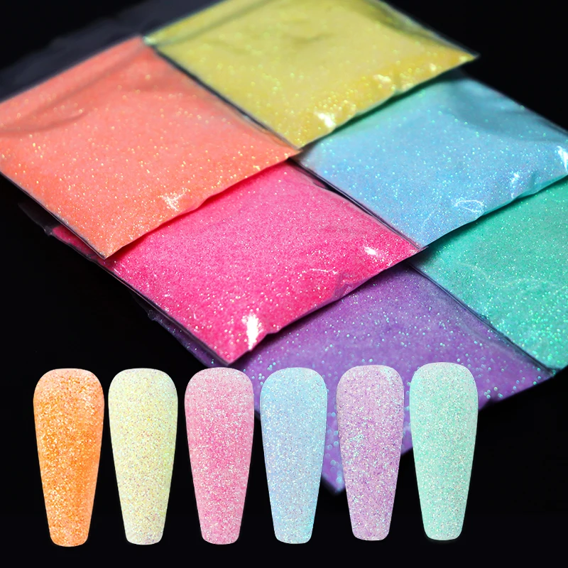 Блестящий сахарный порошок макарон 10 г цветной Порошок для ногтей маникюра