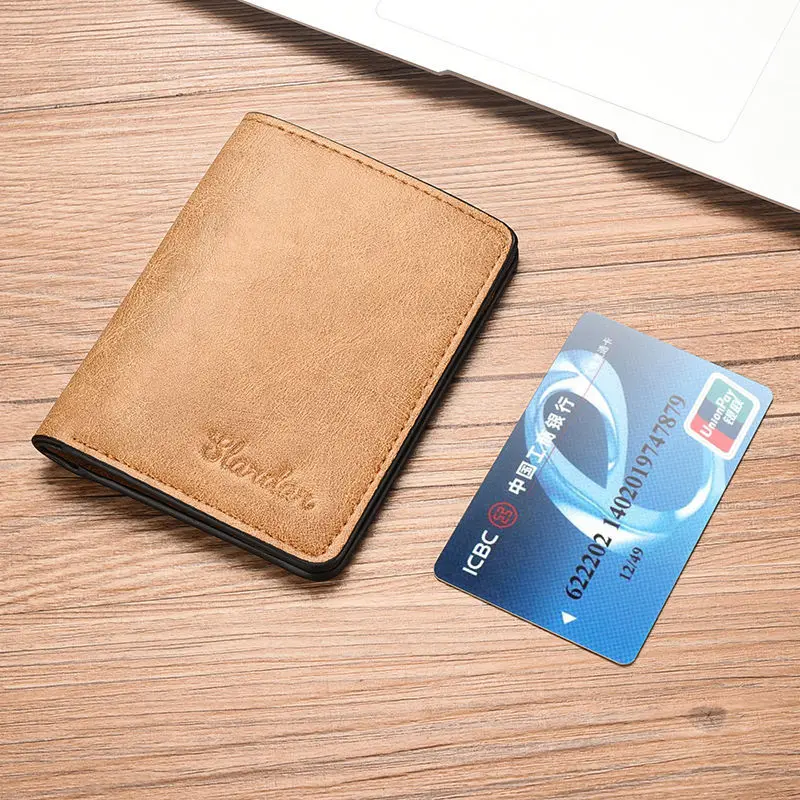 2022 new card holder men's retro ultra-thin compact card holder women's exquisite high-end bank card holder card holder