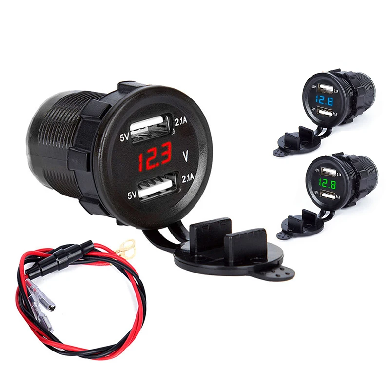 

Автомобильное зарядное устройство с двумя USB-портами, 5 В, а