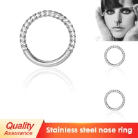 1pcs stainless steel nose rings hoop ear ring cartilage tragus septum ring body piercing jewelry for girls