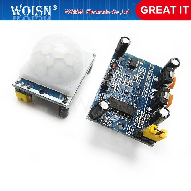 1 шт./лот SR501 HC-SR501 настраиваемый ИК-пироэлектрический инфракрасный PIR-датчик