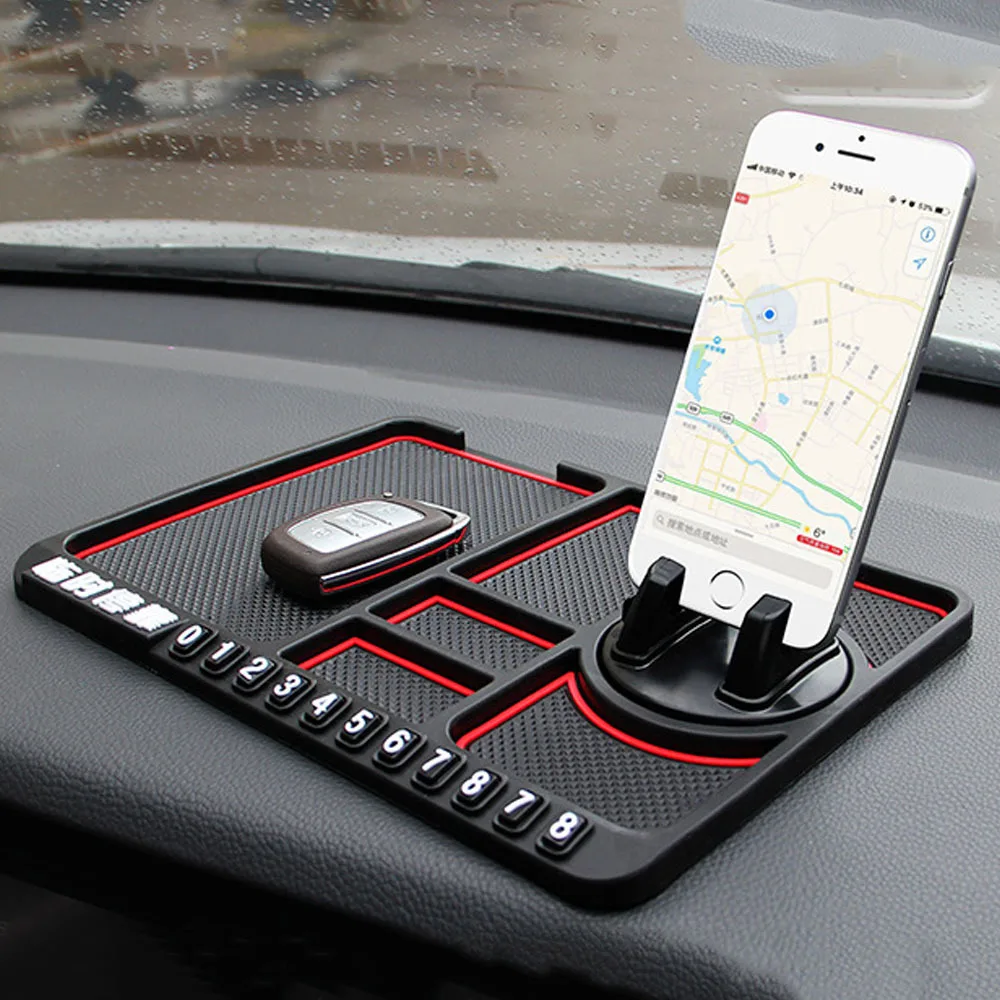 

Silicone Car Anti-Slip Mat Auto Phone Holder Non Slip Sticky Anti Slide Dash Phone Mount Parking Number Card Car Pad Mat Gadget