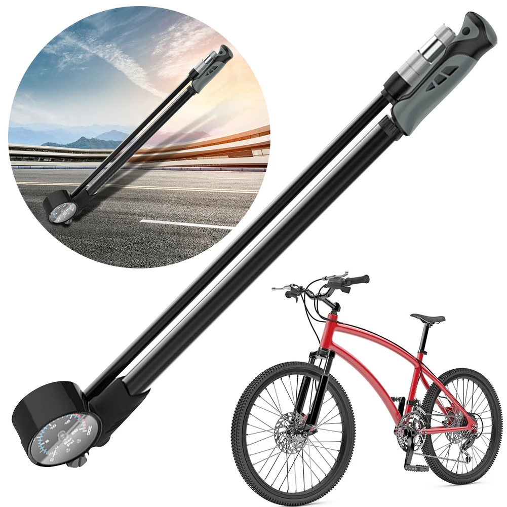 

300PSI Bike Pump High Pressure Bike Air Shock Pump with Air Bleed Button Bike Front Fork Shock Pump for Presta Schrader Valve