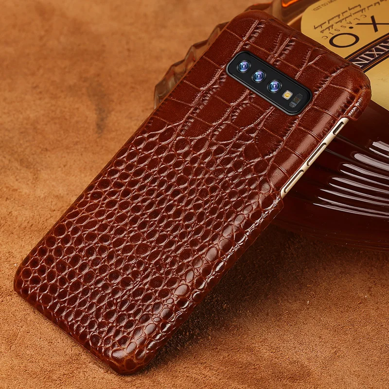 Genuine Leather mobile phone case for Samsung galaxy S10 S10E S7 S8 S9 Plus A50 A70 A10 A8 A7 2018 Note 10 Plus 9 8 luxury cover