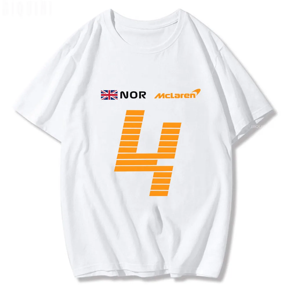 

Formula 1 Racing Classic Tshirt Fans Men Tops Large Size100% Cotton O Neck Short Sleeve Lando Norris Mclaren Team Logo Tees Male