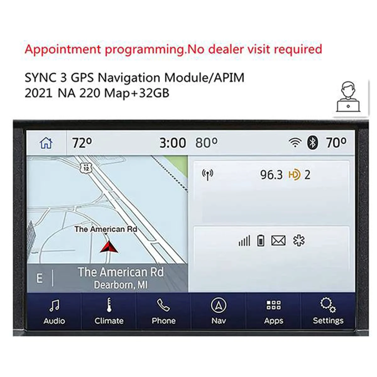 SYNC 2 to SYNC 3 Upgrade Kit APIM Module Carplay Fit for Ford Lincoln Sync3 HC3T-14F014-BD