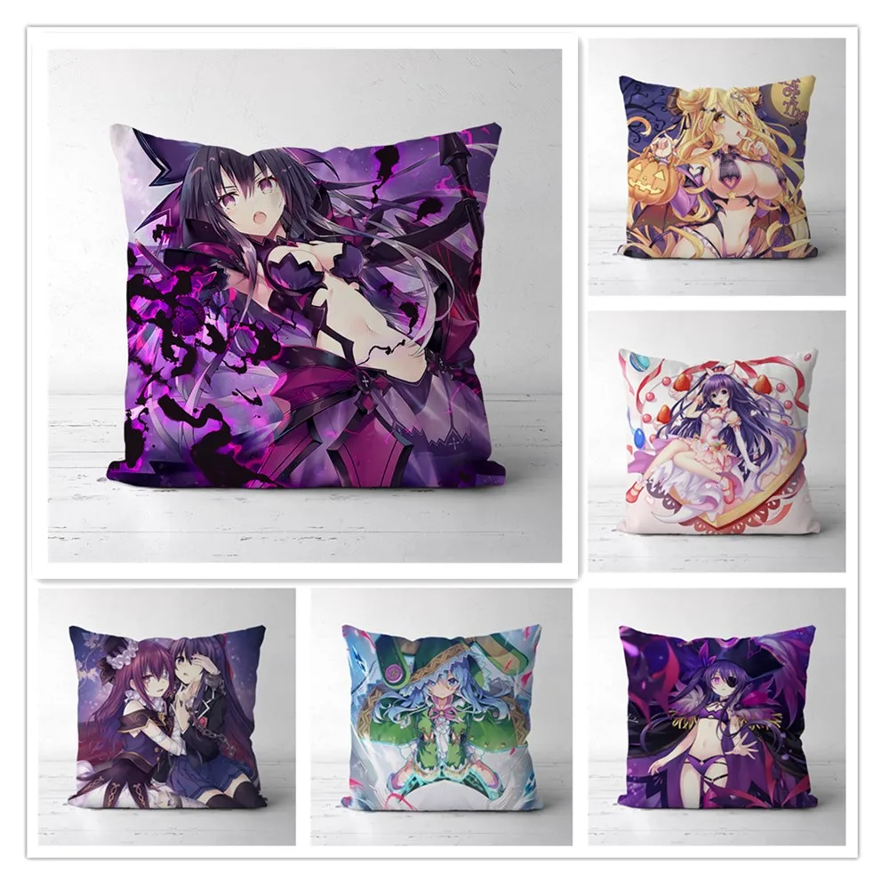 

Двухсторонняя декоративная подушка Yatogami Tohka дат a Live