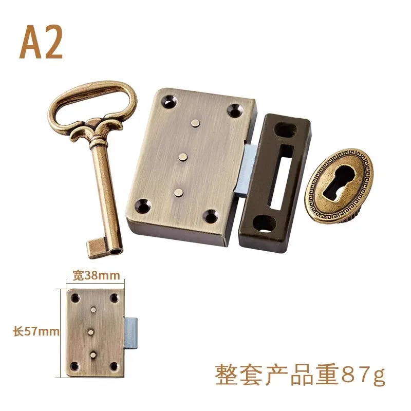 

Китайские замки для ящиков мебели, антикварные декоративные бронзовые замки для дверей шкафа с набором ключей