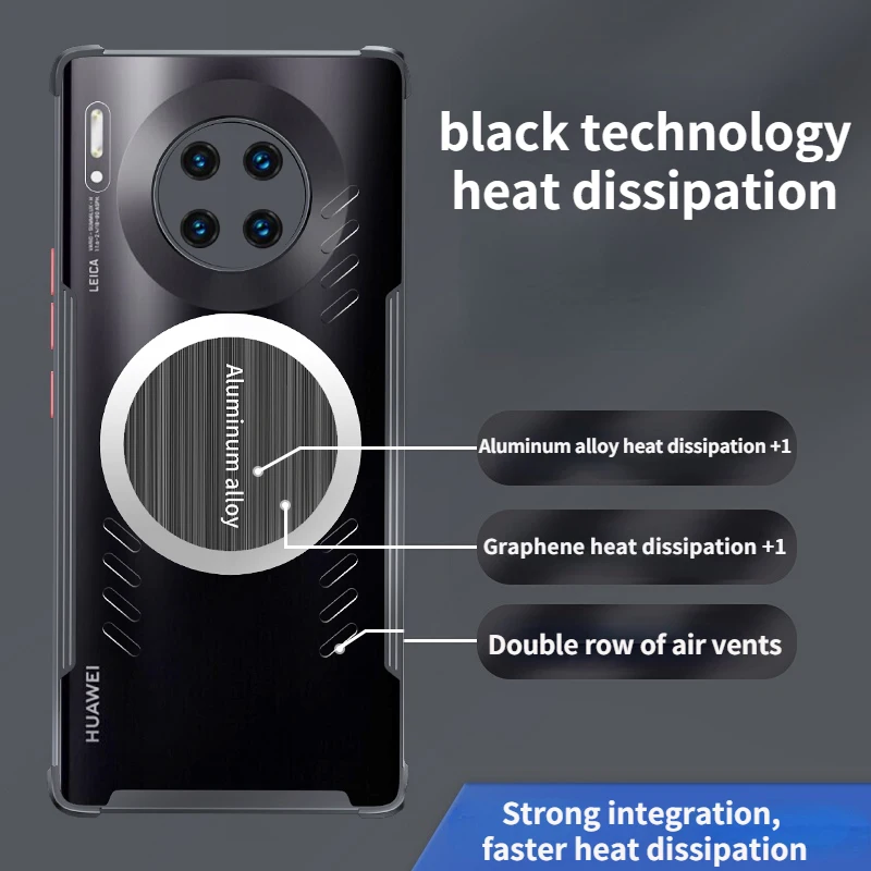 

Graphene vent hole case For huawei mate40 30 20 pro heat dissipation breathable cooling for mate40 30 20E pro case
