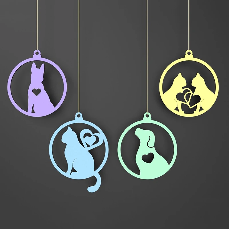 

Miss Vintage Heart Dog And Cat Tags Set Metal Cutting Dies Stencil for DIY Scrapbooking Embossing Album Paper Cards Decorative