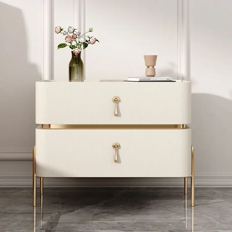 

Display 50*50*40cm Bedside Table Slate Night Stand Bedroom Solid Wood Bedroom Furniture Organizer Storage Cabinat 2 Drawer WRXYH