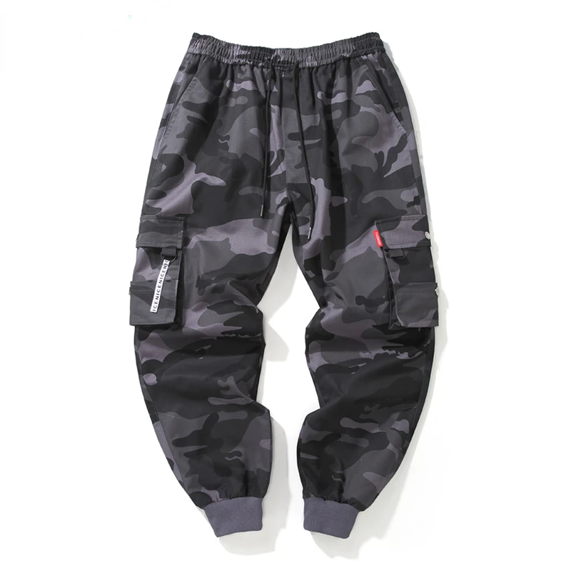 

Brand Mens Joggers Pants Camouflage Cargo Pants Men Hip Hop Skateboard Jogger Fashion Casual Beam Feet Pant Men M-8XL