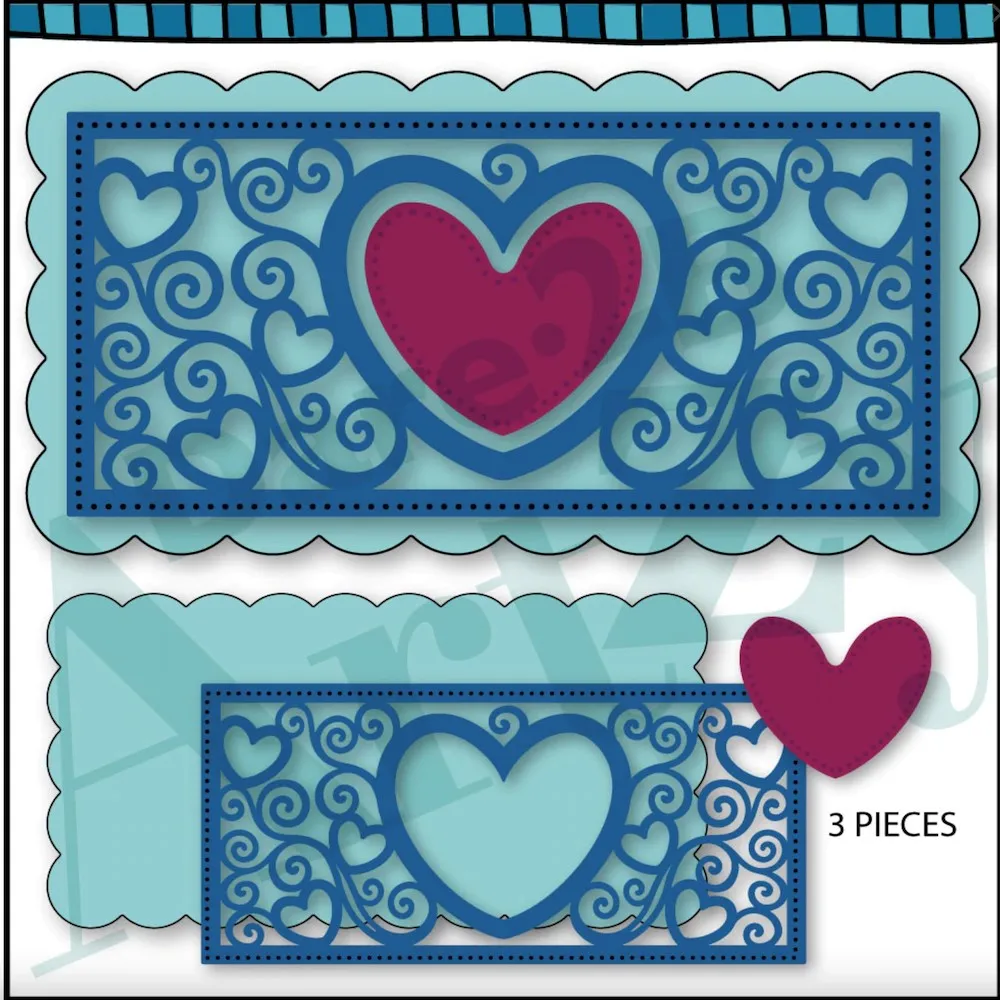 

2022 Spring Slim Mini Heart Background Metal Cutting Dies Diy Craft Paper Greeting Cards Scrapbooking Decoration Embossing Molds