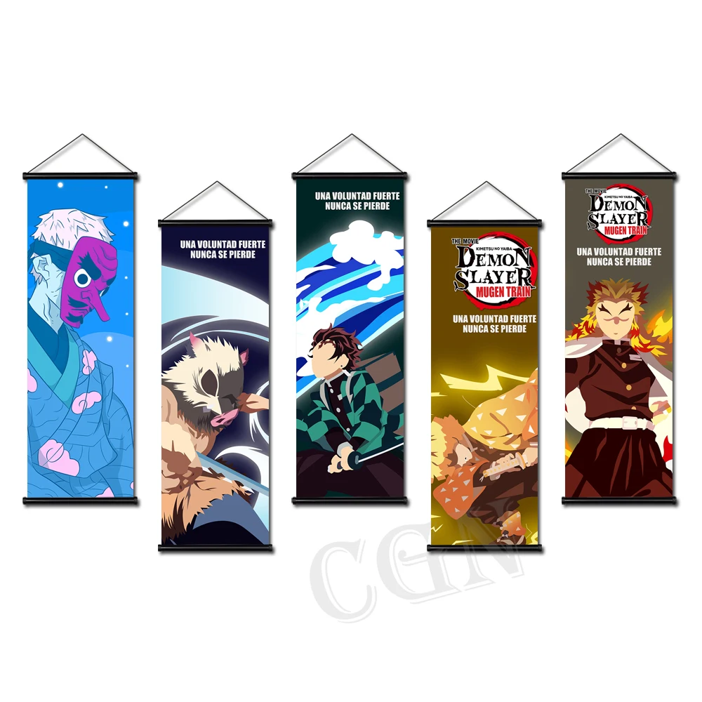 

Demon Slayer Decorative Paintings for Living Room Decor Canvas Poster Prints Scroll Tanjiro Wall Art Anime Vintage Pictures