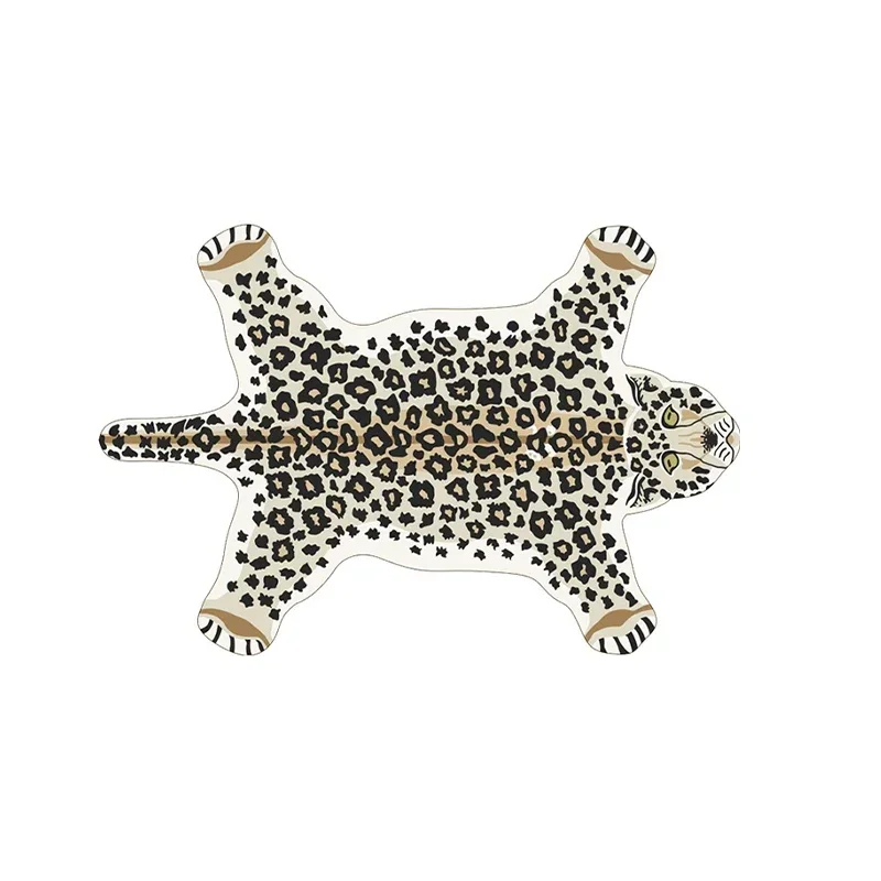 

Розовый Леопардовый Ковер Специальной Формы Домашний Декор Коврик Забавный Животный Узор Коврики Спальня Мягкая Гостиная Прикроватная Напольный Коврик 러그